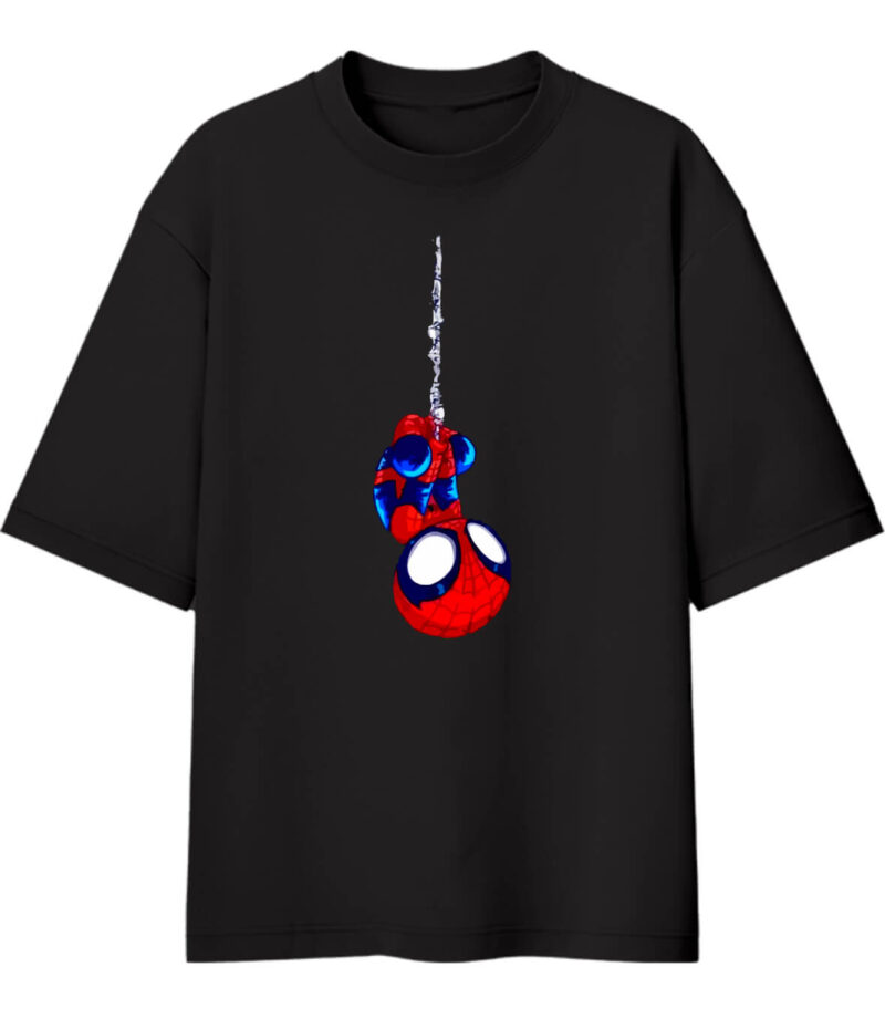 Black Spiderman Oversized Tshirt