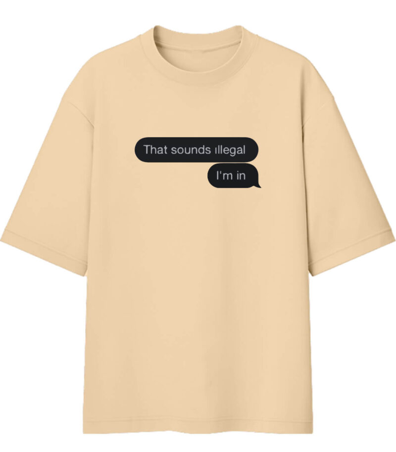 Sandal Text Message Oversized Tshirt