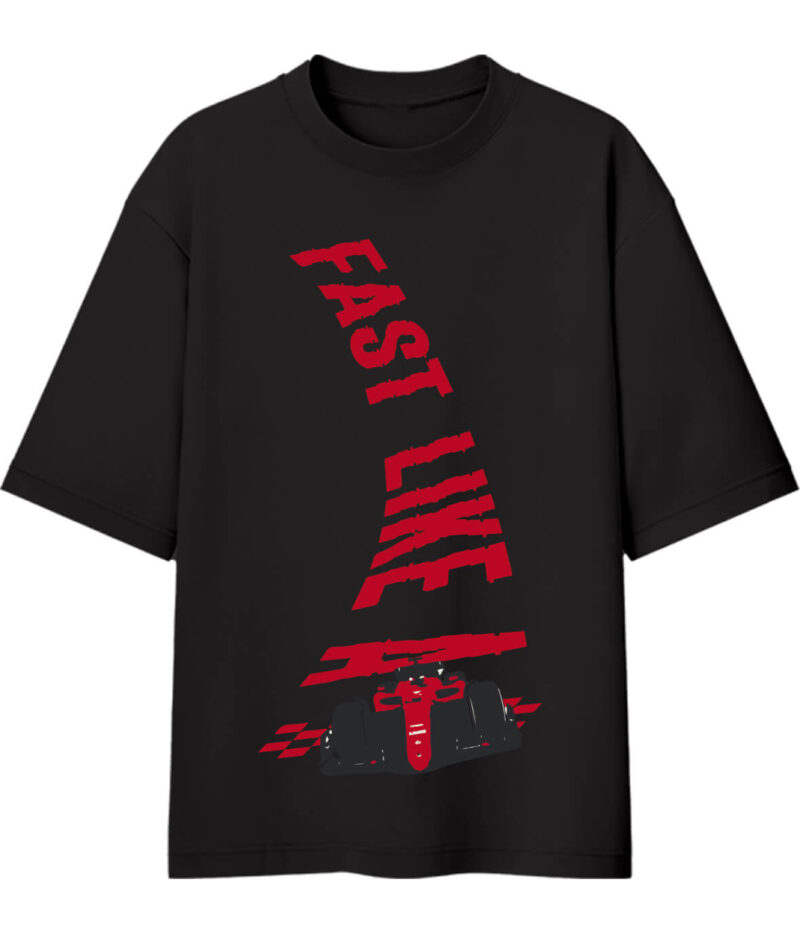 Black Fast like Oversized Tshirt