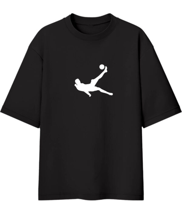 Black FootBall Player Oversized Tshirt