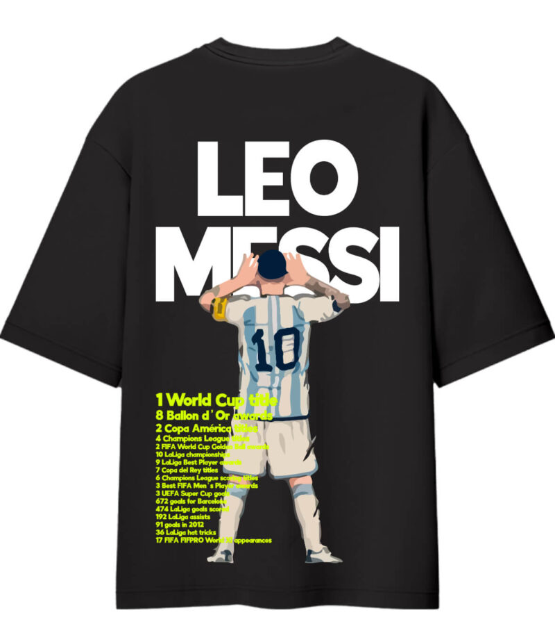 Black Messi Oversized Tshirt