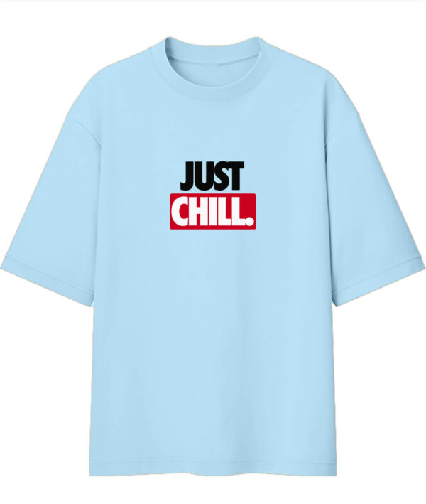 Blue Just Chill Oversized Tshirt