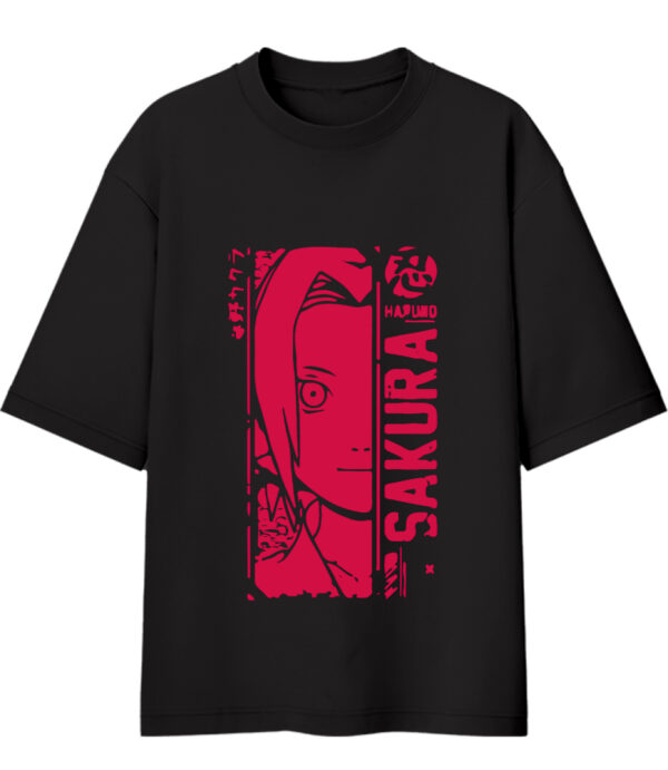 Black Sakura Oversized Tshirt