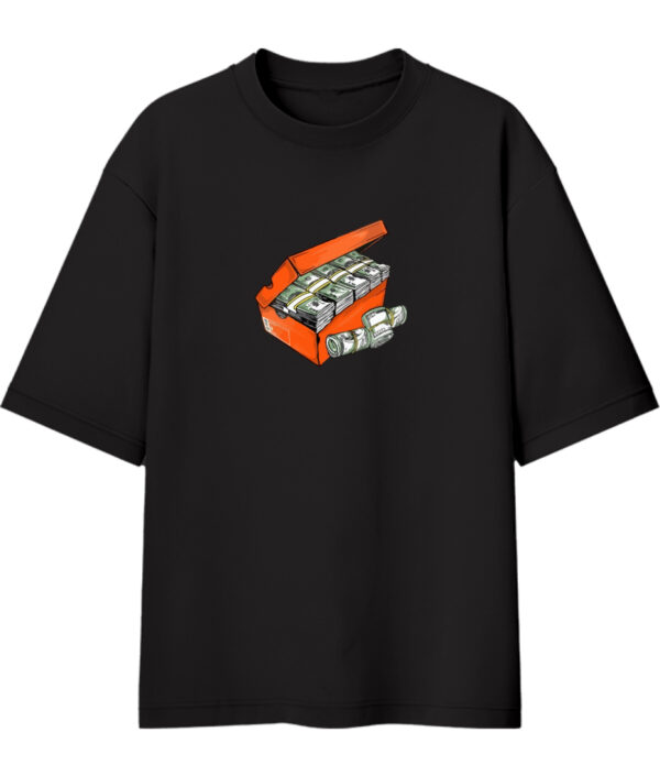Black Money Box Oversized Tshirt