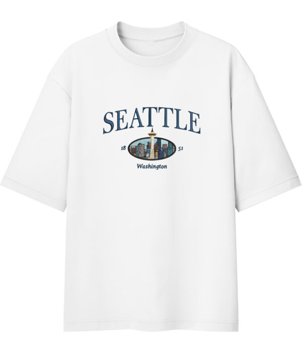 White Seattle Oversized Tshirt