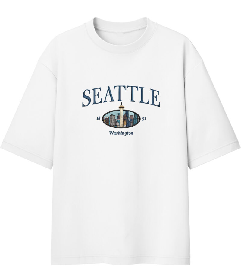 White Seattle Oversized Tshirt