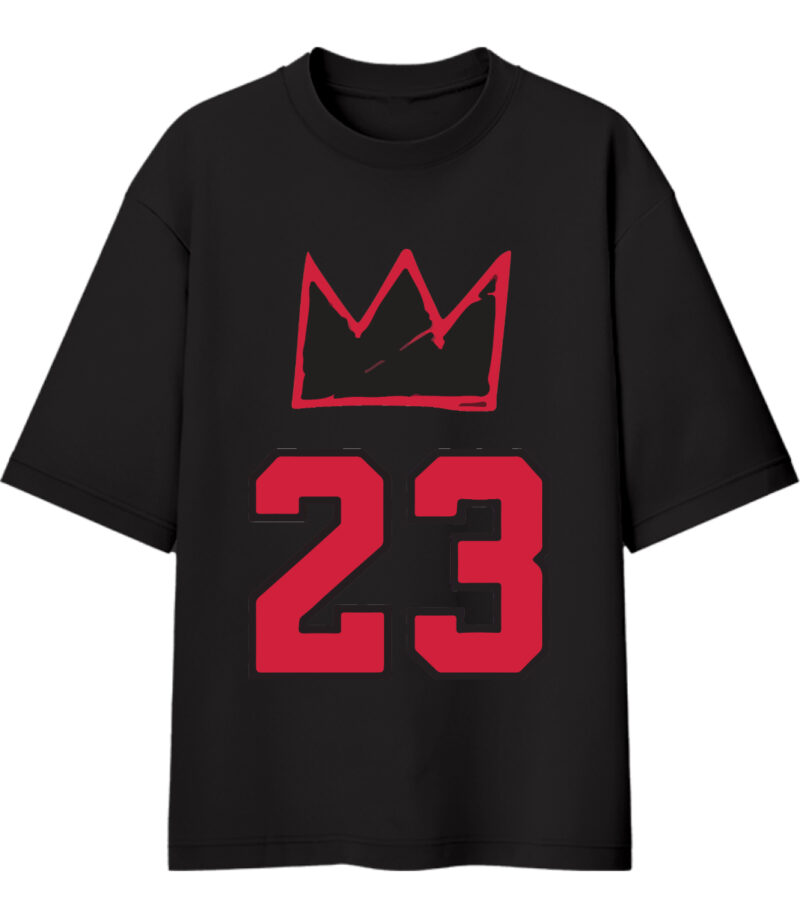 Black N-23 Oversized Tshirt