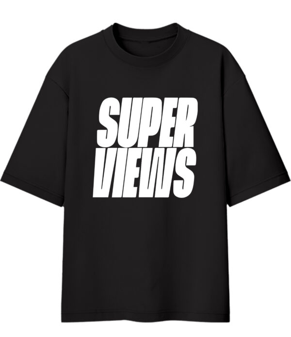 Black Super Views Oversized Tshirt