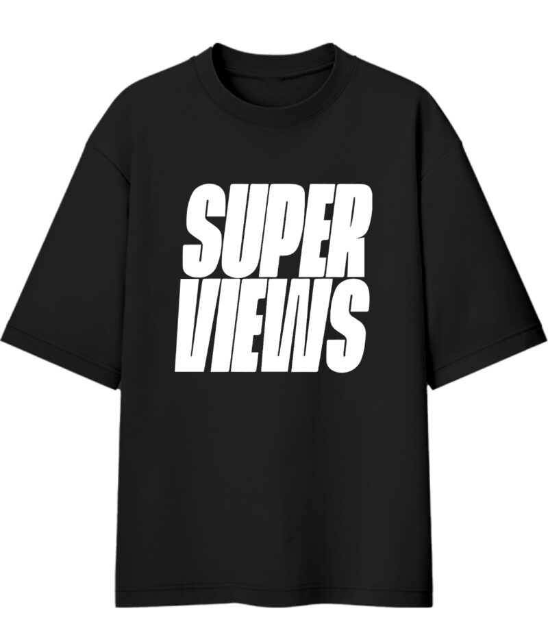 Black Super Views Oversized Tshirt