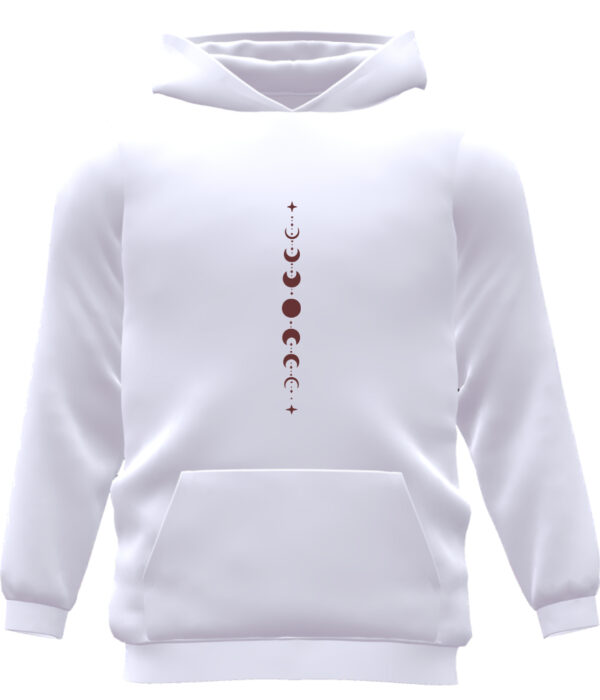 White Moon Phase Hoodie