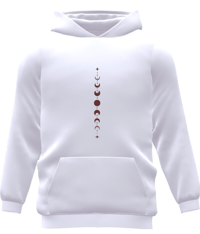 White Moon Phase Hoodie