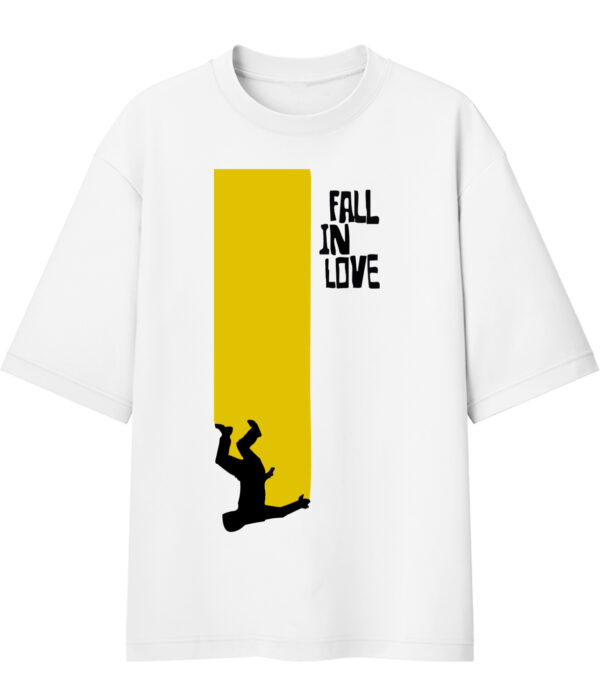 White Fall In Love Oversized Tshirt
