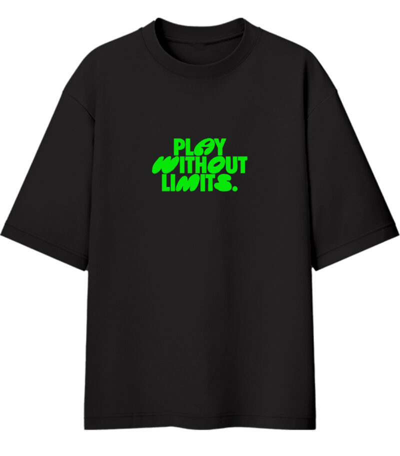 Black Play Without Limits Oversized Tshirt