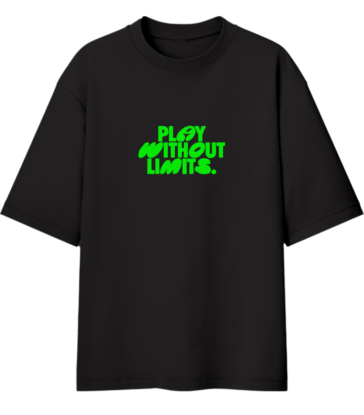 Black Play Without Limits Oversized Tshirt